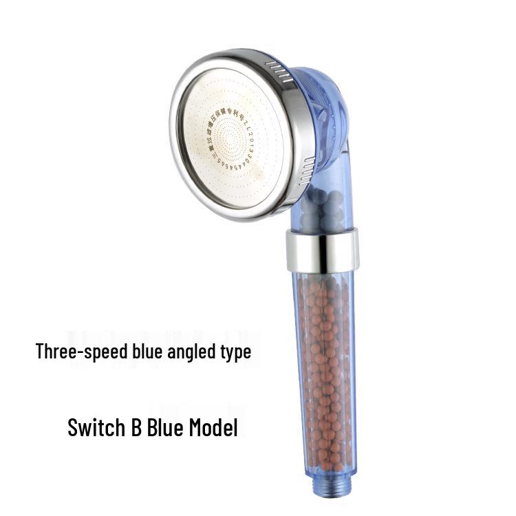 Three-Speed Handheld Shower Head with Strong Water Flow and Filtered Water Booster