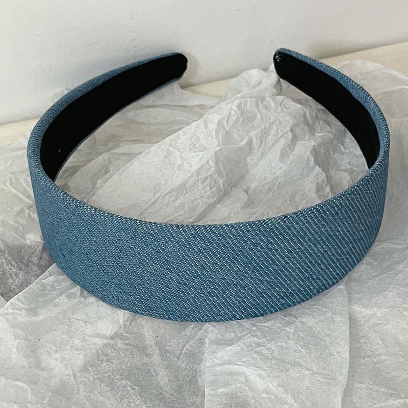 

Джинсовые повязки на голову с широкими полями 4 см для женщин, для повседневного шопинга, для фиксации волос, аксессуары, классические женские повязки для волос для девушек