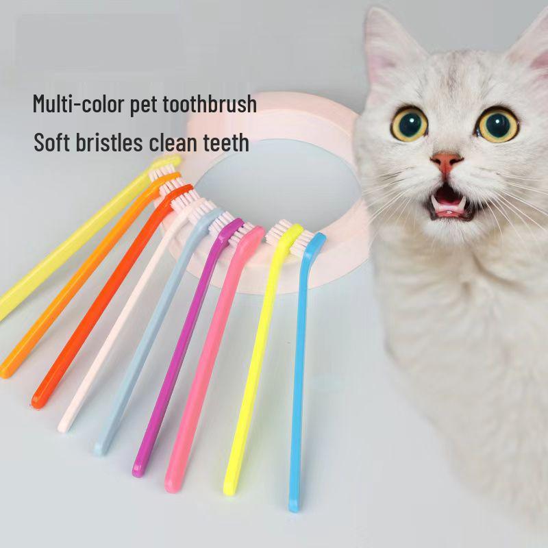 Cat & Dog Single Head Antibacterial Toothbrush for Oral Cleaning
