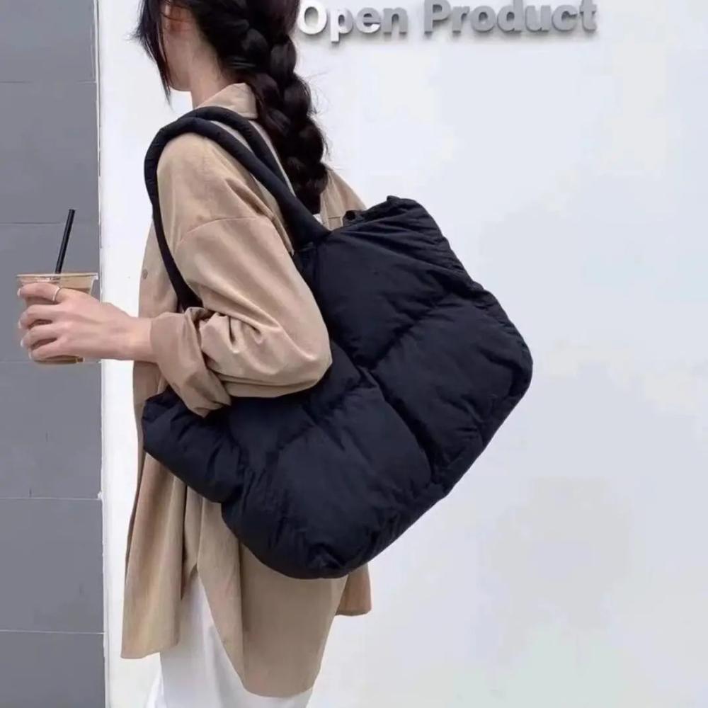 Fashi Cloud Puff Damen Umhängetaschen, Vielseitige Tragetasche mit großem Fassungsvermögen, Minimalistische Pendler-Handtaschen in einfarbiger, leichter Ausführung