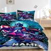 Custom Name Transformative Force Bedding 3 Piece Set HD Print Duvet Cover Pillowcases for Teens Adult Bedroom Decoration