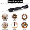 1SET black mini aluminum alloy hand drill 11pcs hand twist drill set manual drill bit