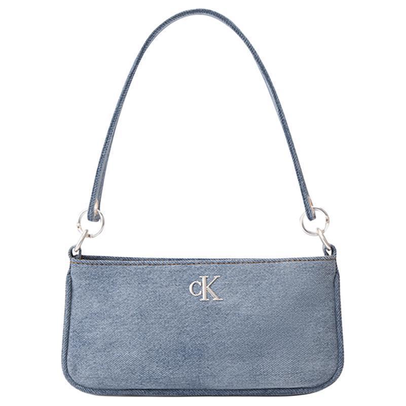 

Calvin Klein New Fashion Denim Underarm Fabric Shoulder Bag Medium Women Bags Light-Blue 4F3217G-VGO Basic Set (Bag)