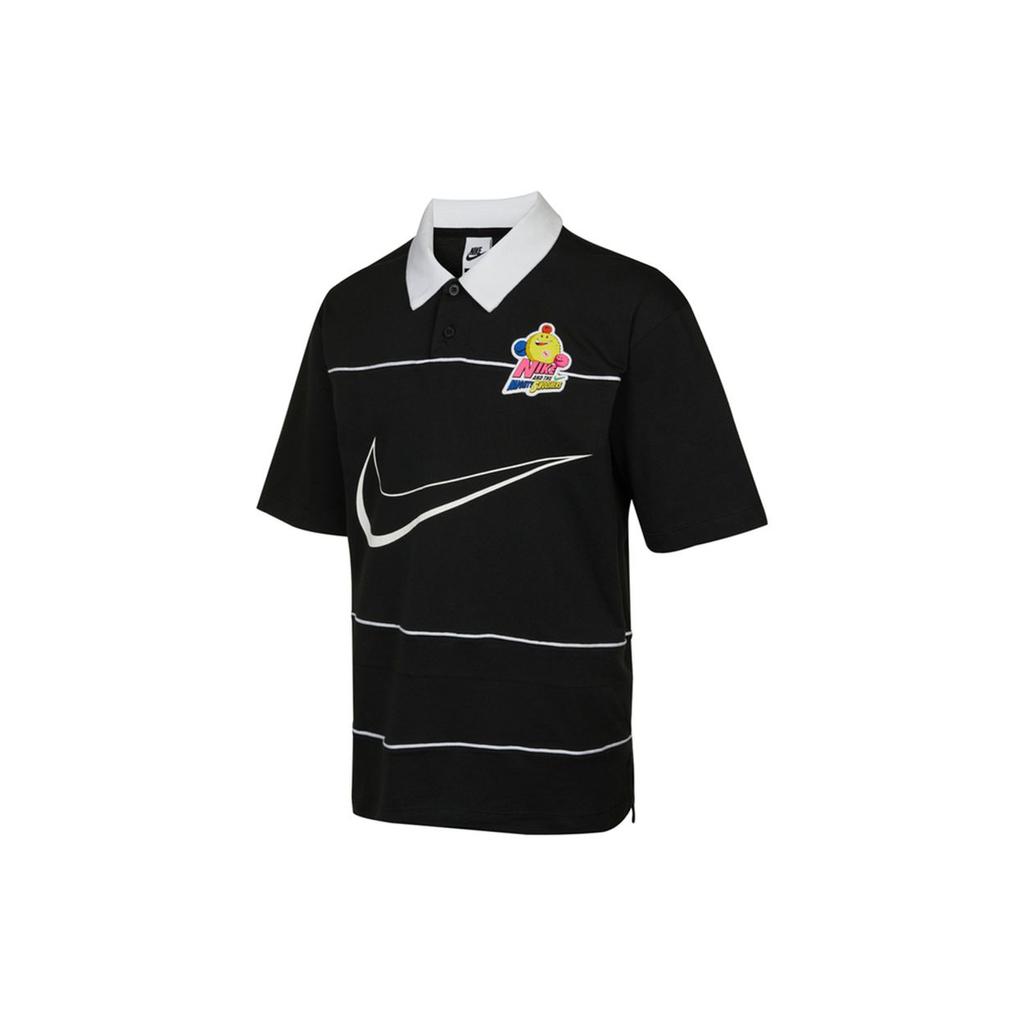 Nike Colorblock Casual Sport Polo Shirt Men Tops Black DM7918-010