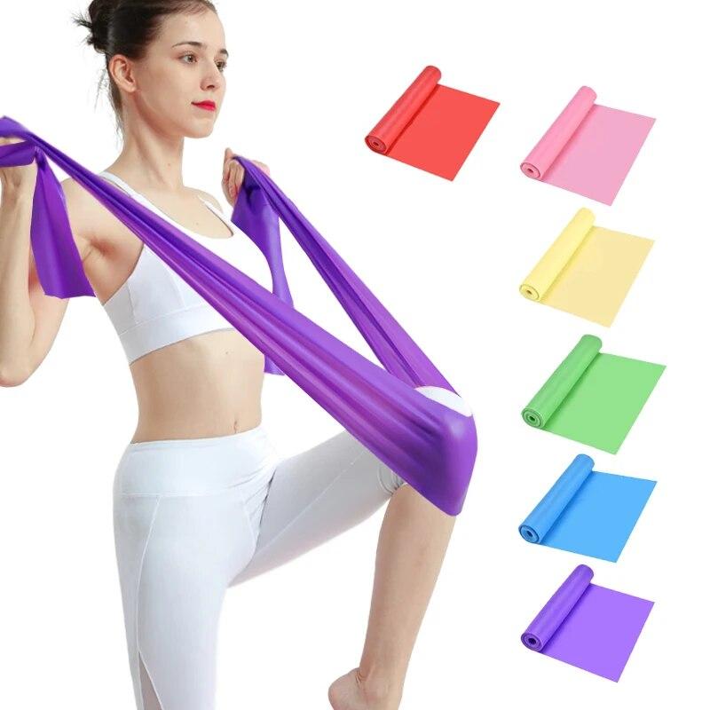 Heimtraining Crossfit Gummi-Zugband ForHom Yoga Pilates Stretch-Widerstandsband Elastisches Übungs-Fitness-Assistenzband-Training