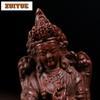 1PCS Boutique Handmade Purple Clay Tea Pet Chinese Tare Buddha Statue Ornaments Tea Figurine Crafts Tea Set Room Decoration Gift