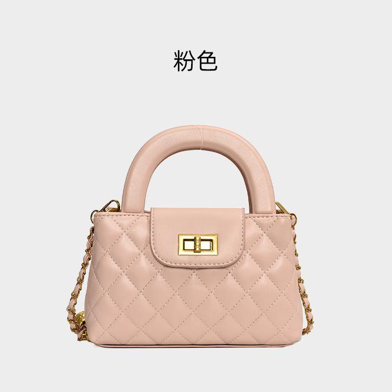Custom bag 2025 new handbag bag light luxury niche high-end diamond French pink women's messenger bag