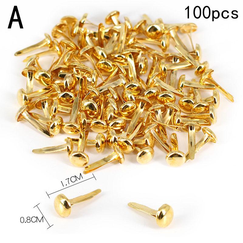 100pcs Rhinestone Metal Brad Paper Fastener for Scrapbook Paper Craft 100pcs Rhinestone Metal Brad Paper Fastener for Scrapbook Paper Craft