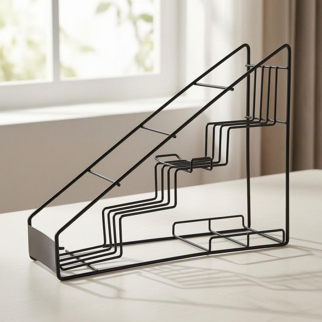 Coffee Syrup Bottle Organizer Tiered Display Rack Long-Lasting