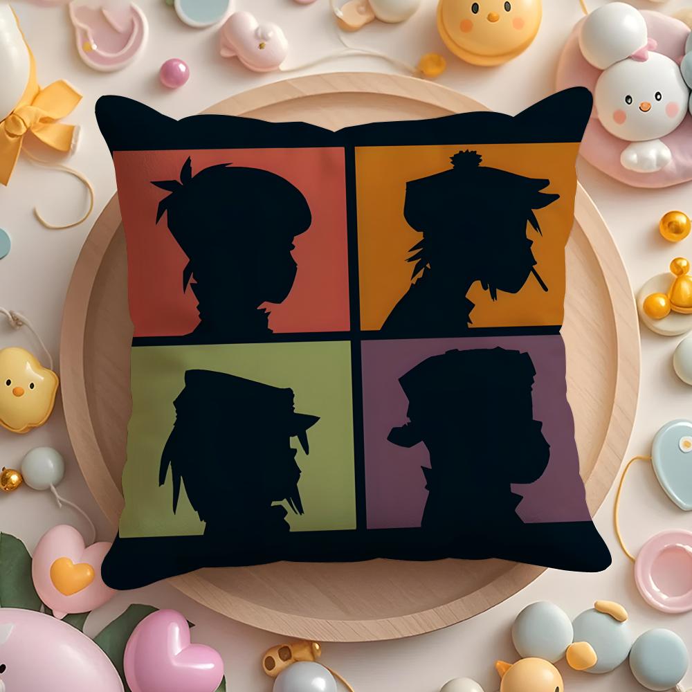 G-GorillazS Band Cushion Cover Home & Car Multi-Scene Pillow Cover - Reversible, Soft & Durable for Daily Use