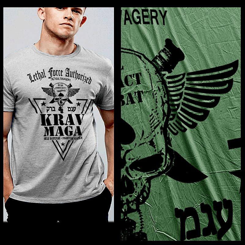

Krav Maga T-shirt Special Forces Military Martial Arts Combat Defense savage tee L