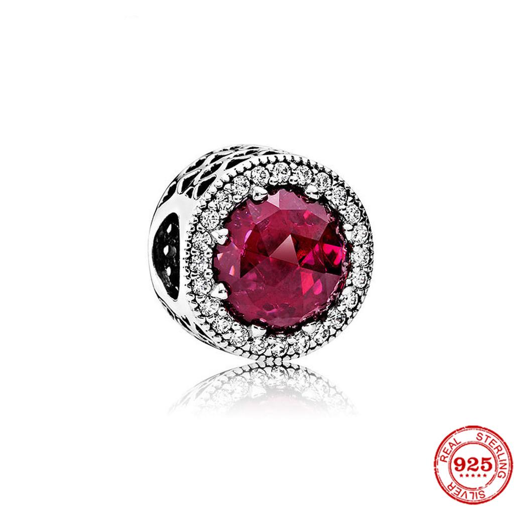 925 Sterlingsilber DIY Schmuck Lippenstift High Heels Liebesherz Hantel Apfel Charm Perle Armband