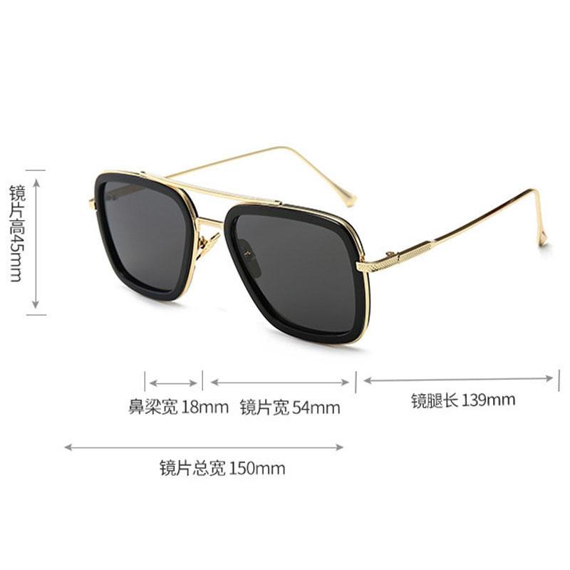New Mens Metal Square Sunglasses Fashion Mens UV Resistant Sun Glasses Classics Vintage Male Eyewear Fit UV400 Oculos De Sol