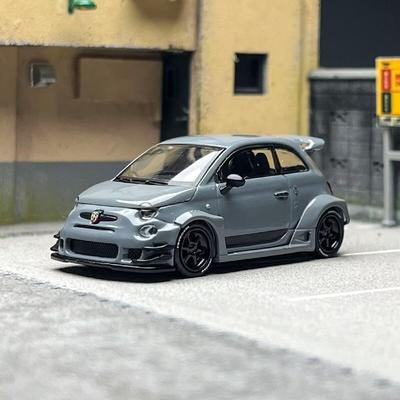 1:64 Abarths 595 Alloy Modified Wide Body Sports Car Model Diecast Track Racing Car Vehicle Model Simulation Miniature Scale Toy