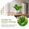 with Flowerpot Monstera Leaf Artificial Plant Green Leaves Simulation Green Plant  Desktop Ornament