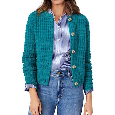 Autumn New Women's Solid-color Commuter Knitted Cardigan Casual Sweater Jacket