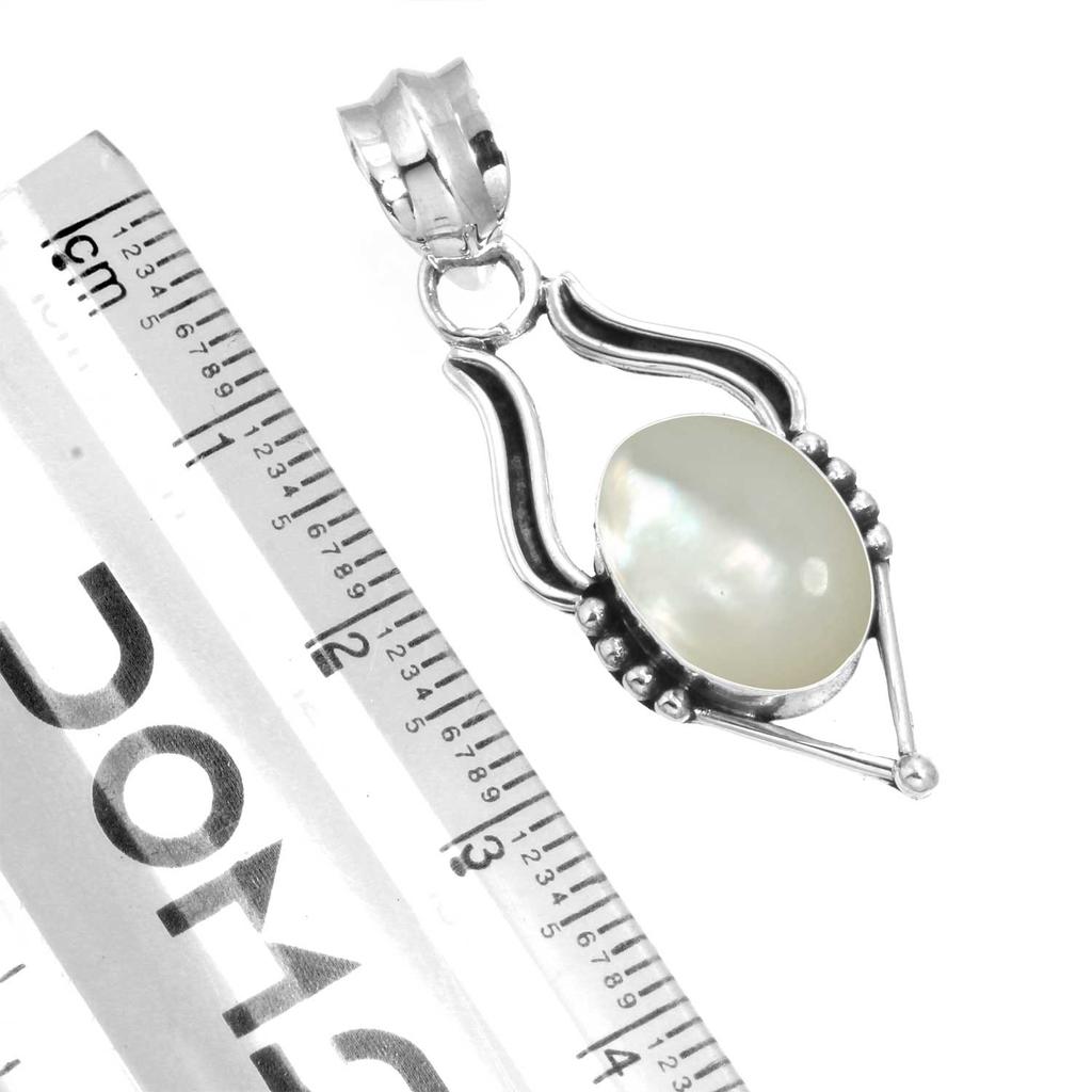 925 Sterling Silver Pendant Women Gemstone Handmade Jewelry Halloween Gift Blue Green Purple Copper Turquoise Pearl Lapis Mother Of Pearl Costume