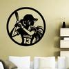 Personalized Baseball Player Wall Decal Custom Name Number Sports Wall Decal Sport Player Jersey Decal Sticker Gifts for Baseball Lover Decor for