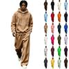 Men's Casual Tracksuit 2 Piece Outfit with Hoodie and Wide Leg Pants Loose Fit