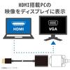 ELECOM HDMI to VGA Converter Adapter, Black, AD-HDMIVGABK2