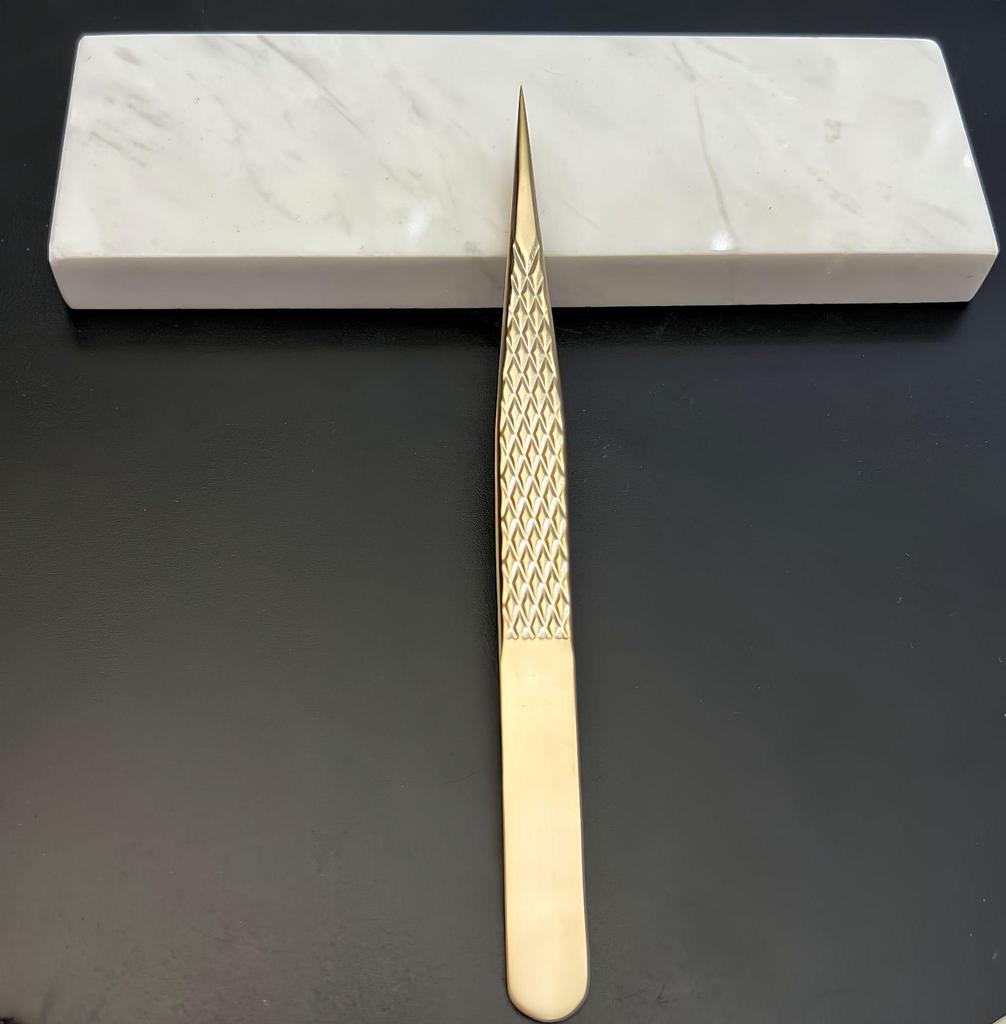 Gold-Plated Precision Eyelash Grafting Tweezers Set