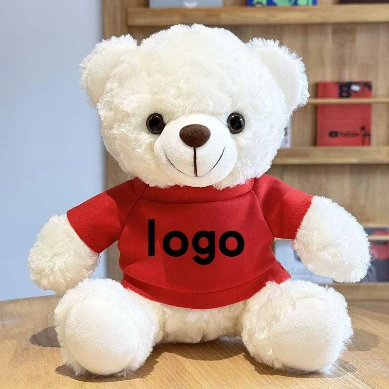 Teddy Bear Plush Toy with Cute Logo and School Emblem Design