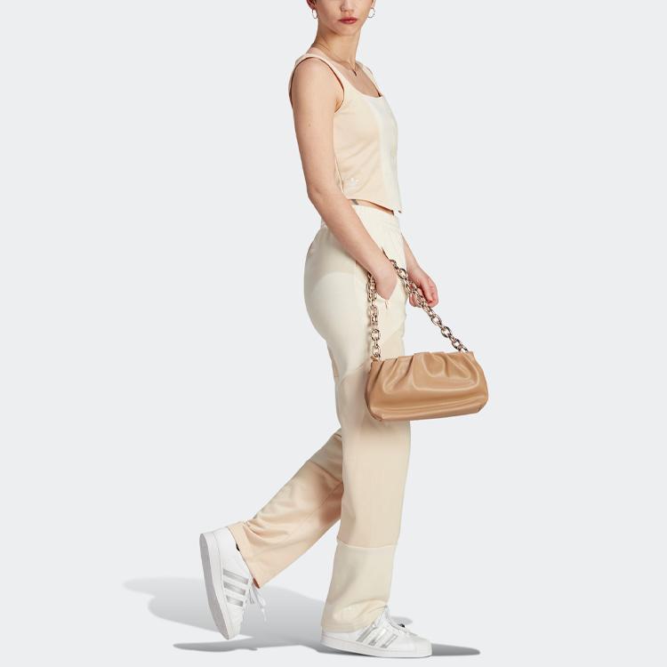 Adidas Originals Trefoil Corset Top Letter Logo Print Sports Tank Women Tops White IB5745