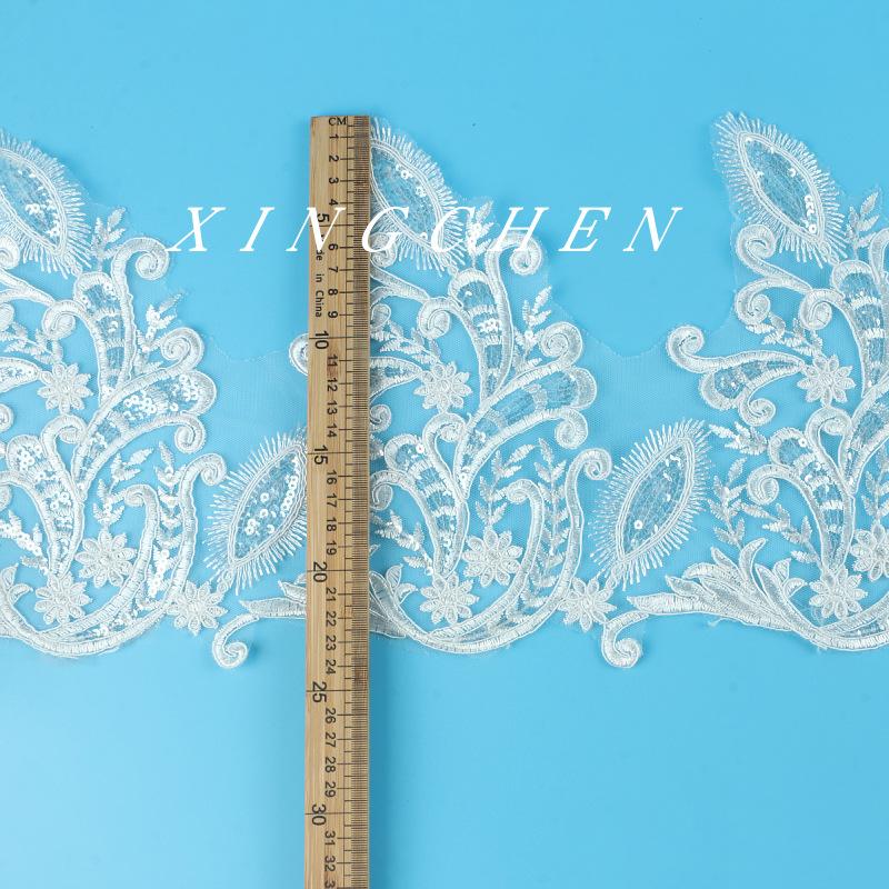 Car Bone Lace Sequins Width 24Cm Ethnic Windmill Bone Sequins Lace Bridal Wedding Dress Diy Clothing Accessories
