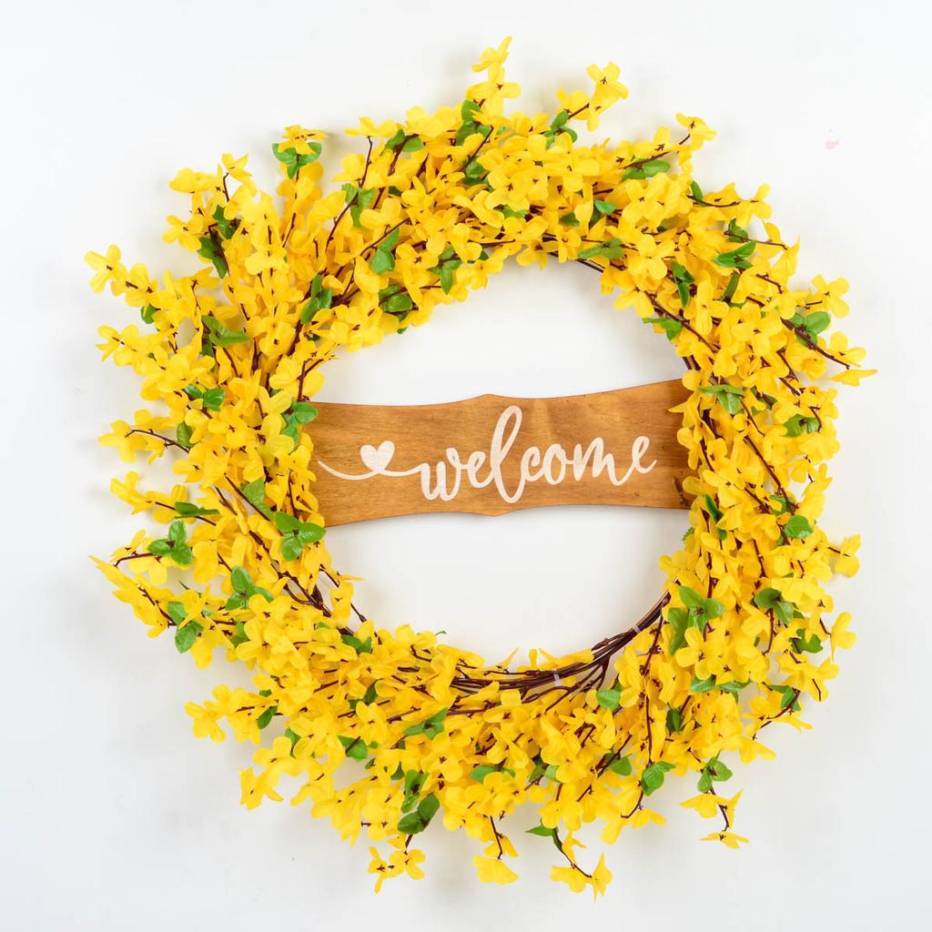 Artificial Flowers Vine Flower Garland Spring Yellow Flowers Artificial Winter Jasmine Vines Fake Flower Vine Hanging Flowers