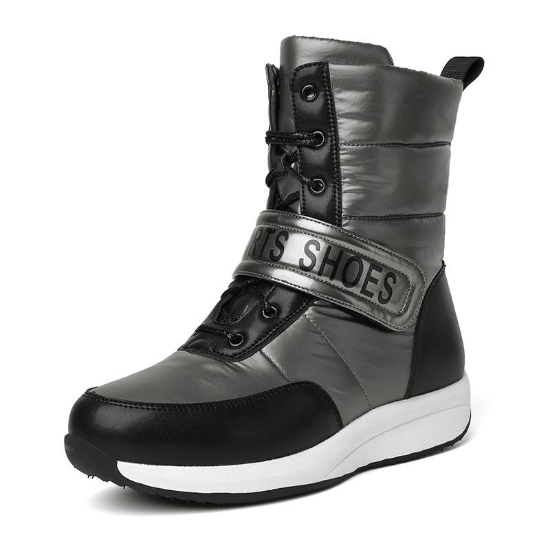 

8. Женские непромокаемые зимние ботинки для зимнего тепла и комфорта, большие хлопковые ботинки для занятий спортом. 41 против вспышки белого