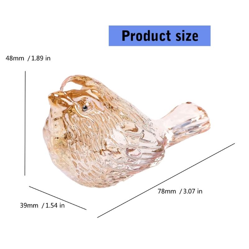 Colorful Crystal Bird Statue Handcrafted Desk Ornament For Home Decoration And Collectors