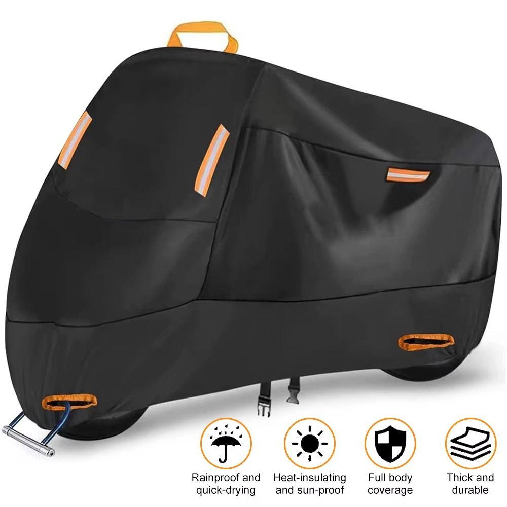 210D Fabric Motorcycle Cover Waterproof Scooter Cover Durable UV Protective Cover Outdoor
