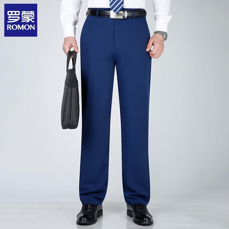 ROMON Men's Loose Fit Business Dress Pants