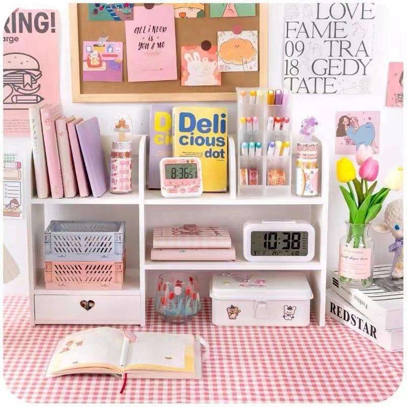 Minimalistisches Schreibtischregal mit Schublade für Schlafzimmer, Arbeitszimmer und Arbeitsplatz