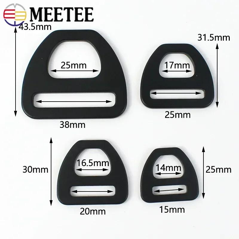 5/10Pcs Meetee 15-38mm Metal Buckle Bag Strap Adjust Buckles Webbing Belt Connector Clasp Pet Collar Hook Hardware Accessories