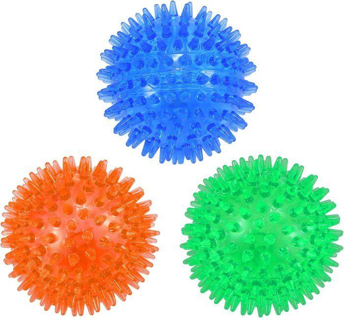 Lot de 3 balles couinantes pour Chien, Balle à mâcher pour Chien, Jouet Flottant pour Piscine, Jouet à Lancer pour Chiot