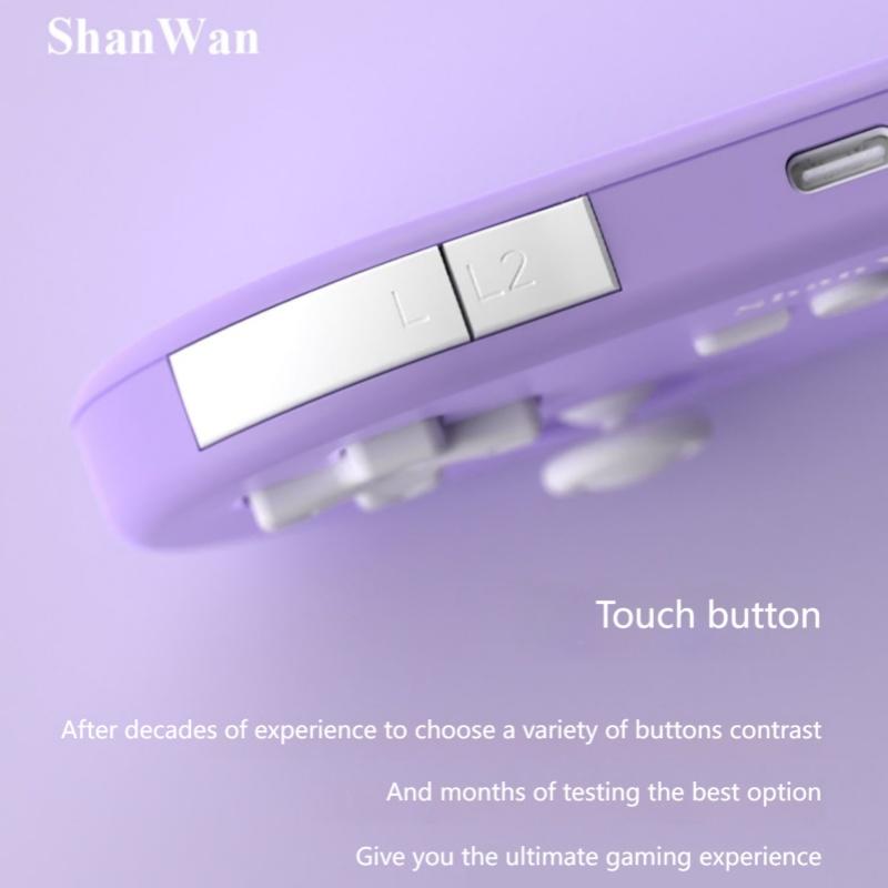 2024 ShanWan New Mini Gamepad Wireless BT Q37 Micro Game Controller with Vibration Double Rocker for Android/iOS/PC