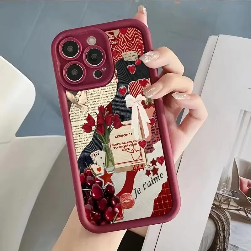 Blossom Patterned Phone Case For iPhone 11 Case iPhone 15 17 13 12 14 16 Pro Max Plus 17 Air SE Soft Silicone Shockproof Cover