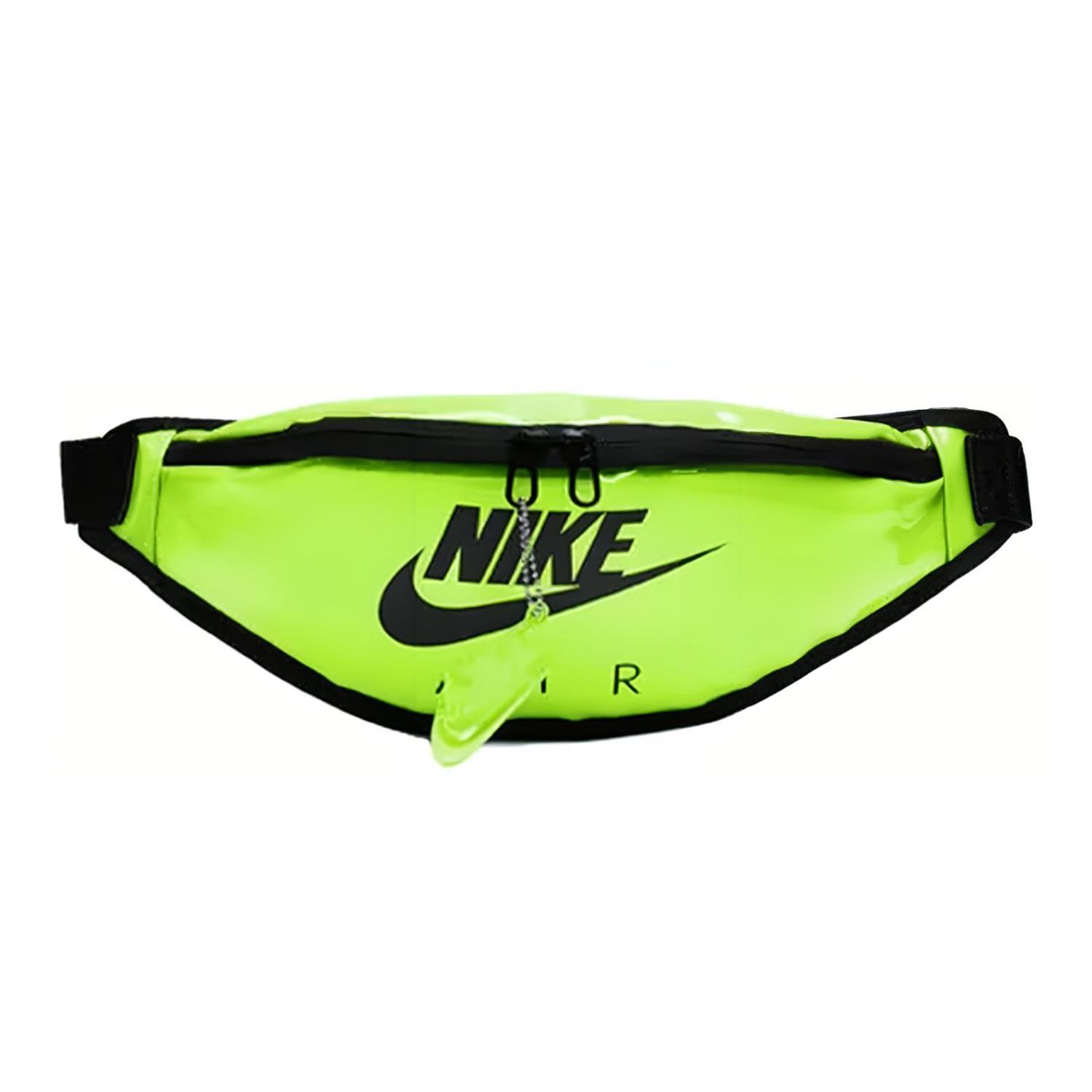 Nike Heritage Large Logo Print Color Block Casual Sports Waist Bag Unisex Waist Bag Fluorescent-Yellow CW9259-702 Neon Yellow