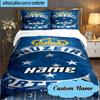 Custom Name Cruzeiro FC Crest Bedding Set 3pcs, Bedding Set Including 1pc Duvet Cover And 2pcs Pillowcases for Bedroom, Dormitory Gift