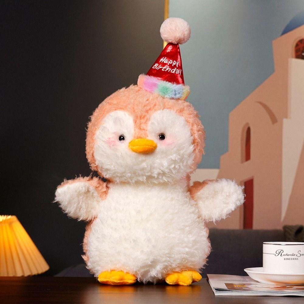 Soft Scarf Penguin Plush Toys Simulation Birthday Penguin Plush Doll  Birthday Parties