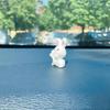 Cute Car Interior Decoration 2Pcs Rabbit Flower Vase Ornament Non-slip Center Console Decor for Drivers