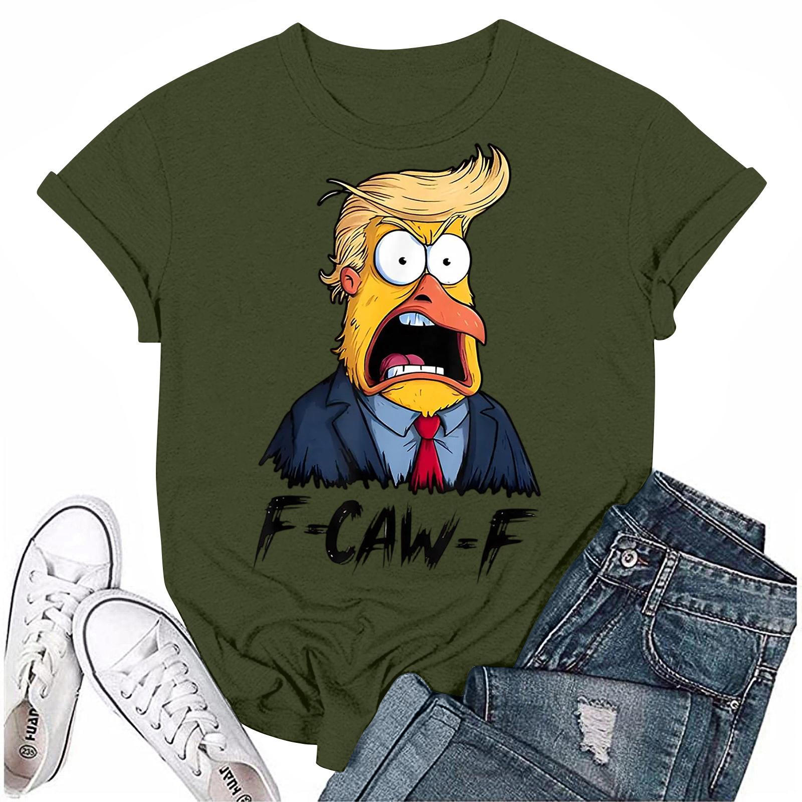 

Женский топ с круглым вырезом и короткими рукавами с 2D-принтом L армия зеленый