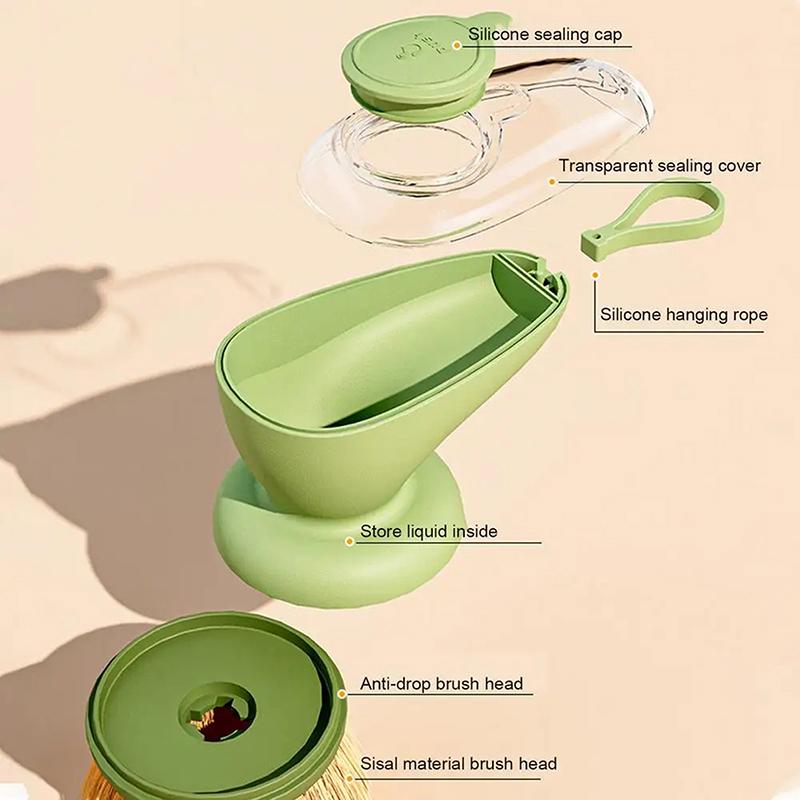 Spülschwammbürste mit Seifenspender Nachfüllbarer Topf Spülbürste Effizientes Reinigungswerkzeug für Heimküche