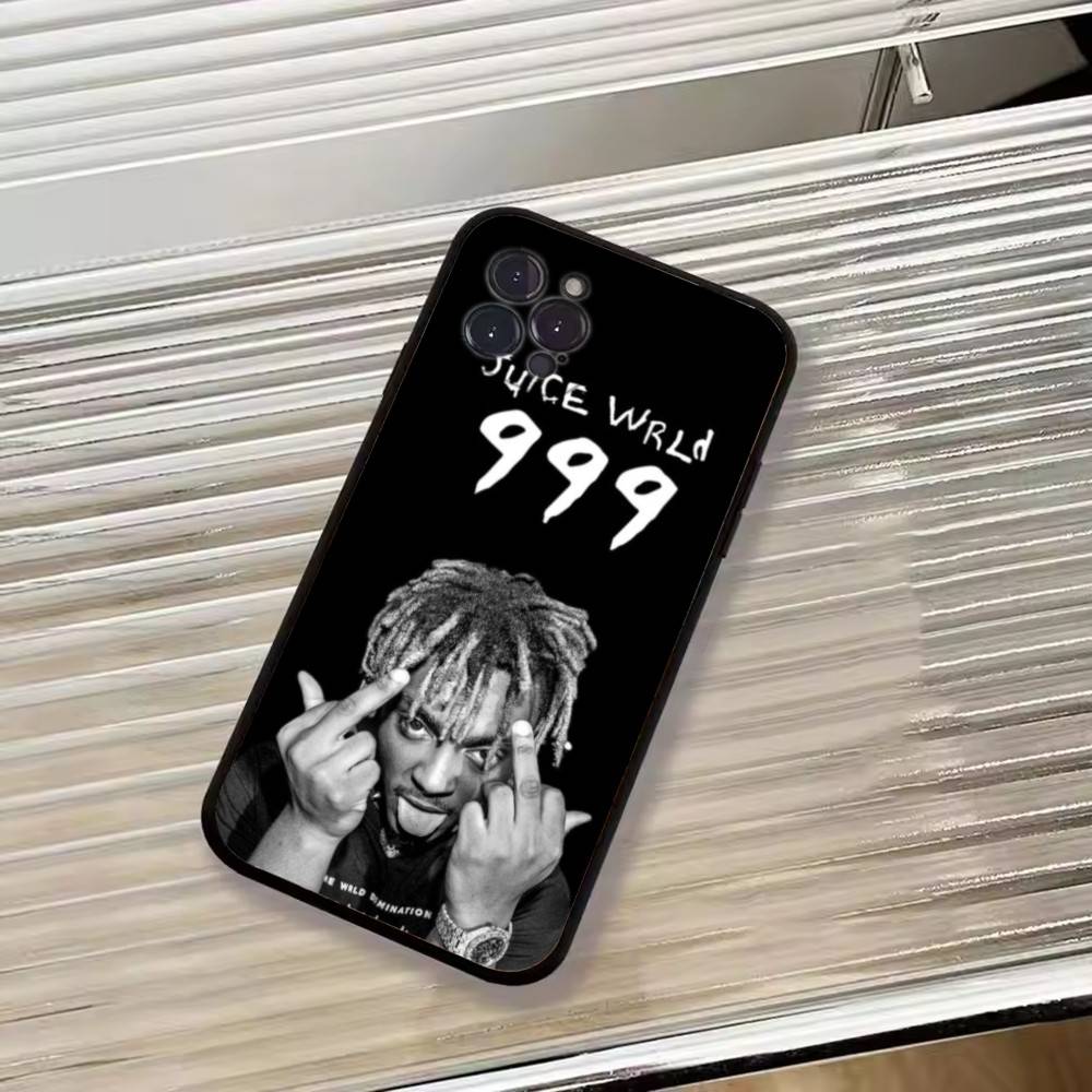 Custodia per Telefono Rapper Americano Juice W-Wrld Per iPhone 17, 16, 15, 14, 13, 12, 11 Plus, Pro Max, Altri Cover Morbido Nero
