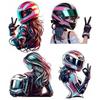 Motorradmädchen Rennwagen Aufkleber Vinyl Decal Wasserdicht Heckscheibe Motorrad Wohnmobil Stoßstange LKW Laptop Dekoration SH862