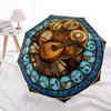 Musical Instruments Harmony pattern umbrella, portable and foldable design, 8 ribs, a casual accessory for Halloween, Christmas, and birthday gifts.