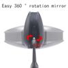 1 Pair Aluminum Zinc Zinc Alloy Motorcycle Side Mirror Angle Adjustable Handlebar Mirrors  for Scooter