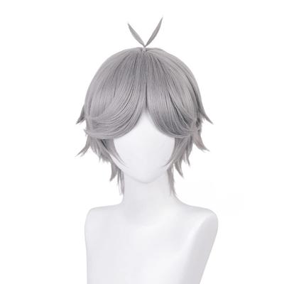 Cosplay Wig with Net, Featuring Koushi Sugawara, Gray Wig