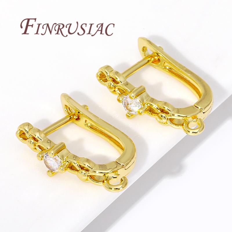 18K Gold Plated Hook For Earrings,Earwires Fasteners,Earring Clasps Accessories,DIY Jewelry Making Supplies